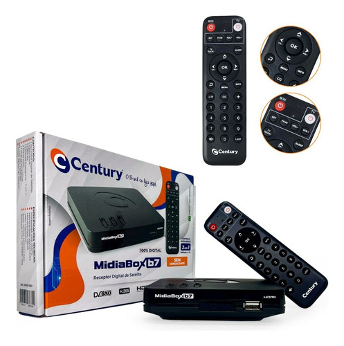 Receptor Midiabox B4 Century Hd Digital Conversor Midia B4