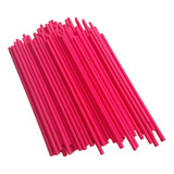 * 50 Palitos Plastico Rosa Neon Paletas Choco Jabon Xv Años