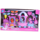 Pony Tren Expreso Con 4 Poni Y Accesorios Dulce Poni Full