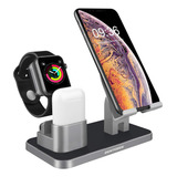 Soporte Para Celular + Apple Watch De Escritorio - Gris