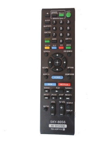 Controle Remoto Home Theater Sony Bdv-2100/ E4100 / E6100 