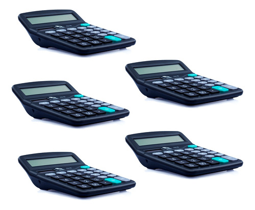 5 Calculadora De Mesa Balcão Escritório Display 12 Digitos