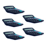 5 Calculadora De Mesa Balcão Escritório Display 12 Digitos