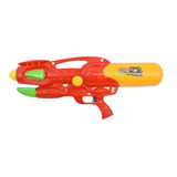 Pistola De Agua Con Tanque Niños Diversión Rojo Amarillo