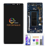 Modulo Lcd Azul Para Samsung Note 8 N950 With Frame For Note