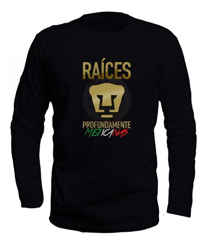 Playera Pumas Unam Hombre Raíces Manga Larga Od76595