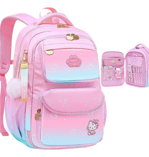 Hello Kitty Mochila Infantil Moda Desenho Animado Bolsa