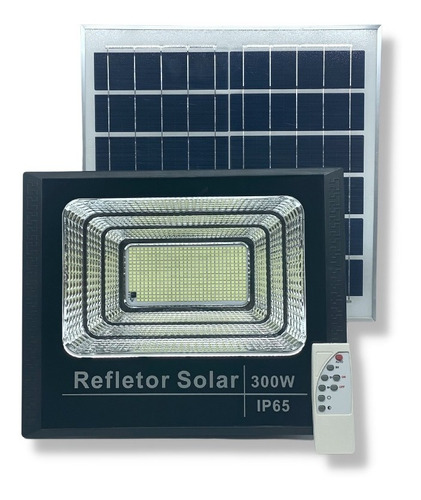 Refletor Holofote Ultra Led Solar 300w Placa Solar+ Controle