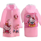 Impermeable Infantil Hello Kitty Con Bolsita Transportadora