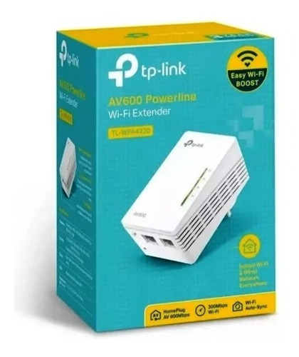 Adaptador Powerline Tp-link Av600 300mbps Tl-wpa4220 Branco