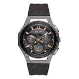 Bulova 44mm Curv Collection Reloj Cronógrafo Gris Oscuro Par