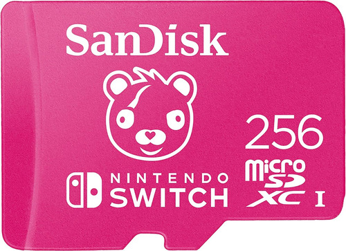 Tarjeta De Memoria Microsd 256gb Sandisk Microsdxc Uhs-i Para Nintendo Switch Fortnite