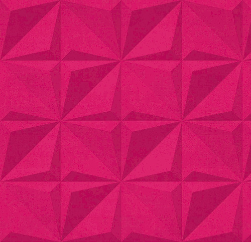 Papel De Parede Adesivo P/ Quarto Geométrico Rosa Pink 10m