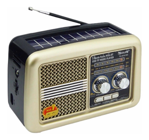 Radio Solar Bluetooth Am/fm/sw, Usb, Tf Linterna