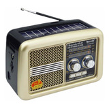 Radio Solar Bluetooth Am/fm/sw, Usb, Tf Linterna
