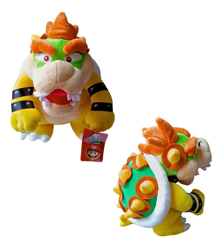 Peluche Bowser Super Mario Bros Con Luz Y Sonido 24 Cm