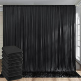 Cortinas Negras Para Fiestas, 8 Paneles