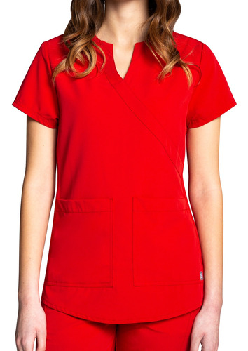 Polera Mujer Scorpi Comfort -rojo- Uniformes Clínicos