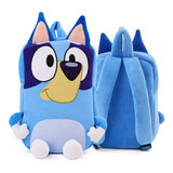 Bluey Felpa Estilo Mochila Infantil Elige Modelo Azul Correa Ajustable Para Niñas Y Niños Tacto Suave A Juego