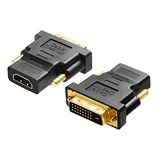 Dvi A Hdmi, Cablecreation [2-pack] Bañados En Oro Dvi Al A