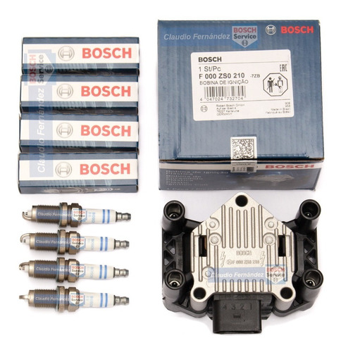 Bobina Y 4 Bujias Bosch Vw Suran 1.6 8v 2011 2012 2013 2014