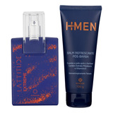 Kit Presente Deo Colônia Masculina Lattitude Extreme + Balm Pós Barba Refrescante Hinode