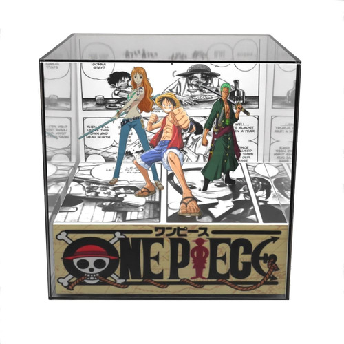 Cubo Diorama One Piece Luffy Zoro E Nami