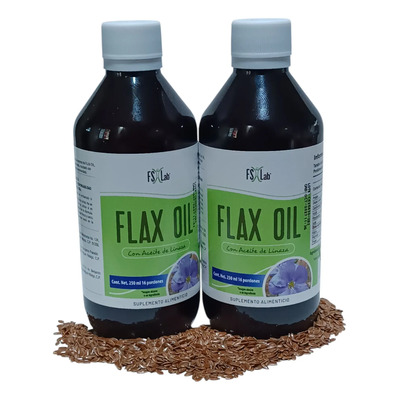 2 Flaxoil Aceite De Linaza \u002F Lino Natural Slim Frank Suarez | Envío gratis
