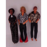 Muñeca Barbie Y Dos Ken Vintage Años 80s Originales 