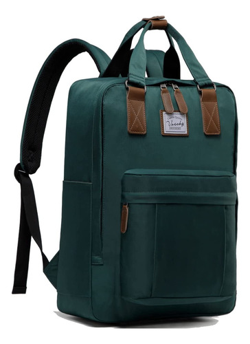 Mochila Verde Para Laptop Hasta 15.6 Pulgadas Impermeable