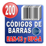200 Códigos De Barras Ean Y Upc Universal Gs1 Garantizado