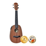 Ukulele Concert Elétrico Seizi Bali Pineapple Sapele