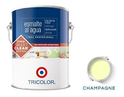 Esmalte Al Agua Profesional 1 Gl Champagne Tricolor
