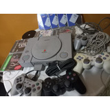 Sony Playstation Ps1 +4 Control Original + 5 Memory + 6 Cds 