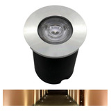 Balizador Spot Led Embutir Chao Piso Jardim 1w Ip65 Quente