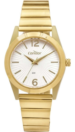 Relógio Condor Feminino Dourado A Prova D'água Envio Em 24h