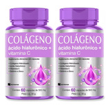 Combo 02 Colágeno Hidrolisado Ácido Hialurônico  Vitamina C 