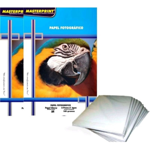 Papel Fotografico 180g 750 Folhas Glossy A4 Masterprint