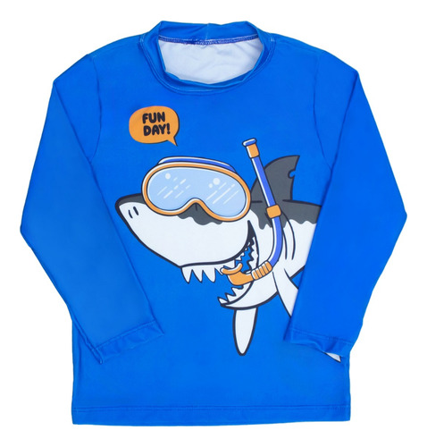 Roupa De Banho Infantil Menino Camisa Com Proteção Uv 50+