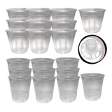 25 Vasos 14cm +25 Vasos 10cm Plástico Para Orquidea Lj Alfa