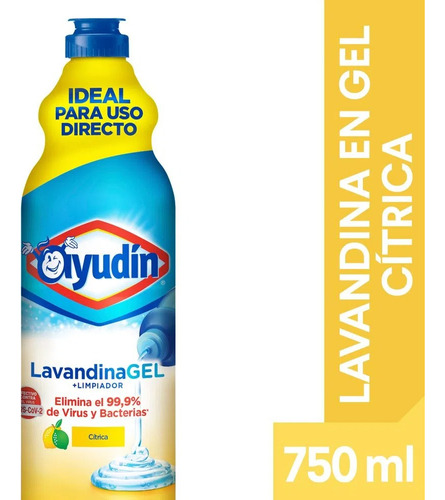 Lavandina En Gel Citrus Citrico 750cc Botella Ayudin (7243)