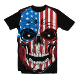 Camiseta/camisa Skull - Caveira Rock Estados Unidos