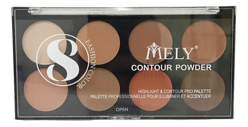 Paleta Contorno Iluminador 8 Tonos Natural Mely Makeup Rubor Tono Del Maquillaje 02