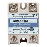 Relé De Estado Sólido Ssr-10da 3-32vdc Ent 24-480vac Arduino