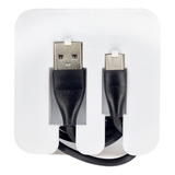 Cable De Datos Carga Usb Tipo C 1 Metro Goldtech Atrix ® Color Negro