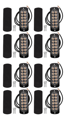 Emerge, 8 Unidades, 12 Led, Parpadeantes, Ámbar, Luz Estrobo