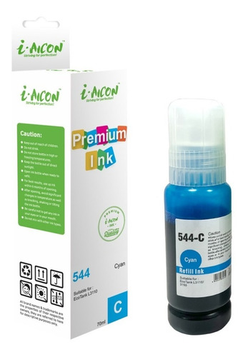 Tinta Compatible Con Epson T544 L1110,3110, 3150, 3160 Et...
