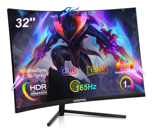 Monitor Gamer Sundefined 32  165hz Rgb Luces 1500r Hdmi+dp