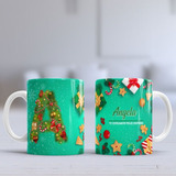 Plantillas Sublimación Tazas Abecedario Navidad