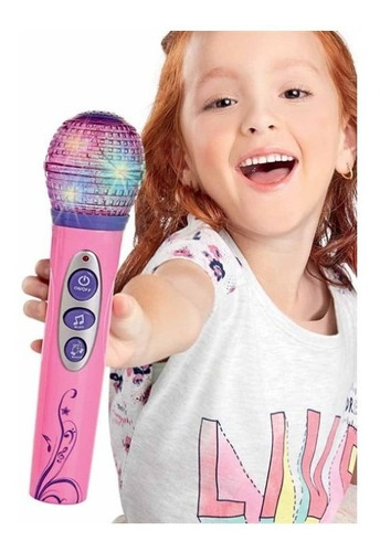 Micrófono Infantil Karaoke Juguete  Efectos Sonidos Luz